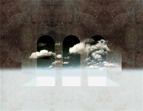 window to heaven 2013 photo composing textured with clouds and color gradient abstract