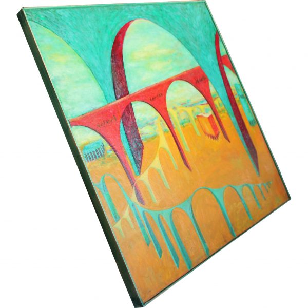 four bridges painting fantasy canvas oil