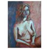 blue orange foto passepartout von oil painting portrait fotopapier