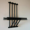 key storage wood black red