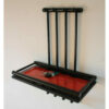 key storage wood black red