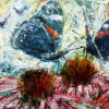 admiral butterflies filled primed acryl painting